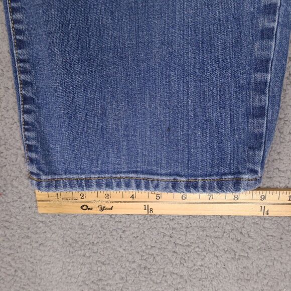 Orvis Jeans Mens 41 x 28.5 Blue Denim Straight Leg Distressed Cotton Blend - Picture 16 of 16